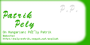 patrik pely business card